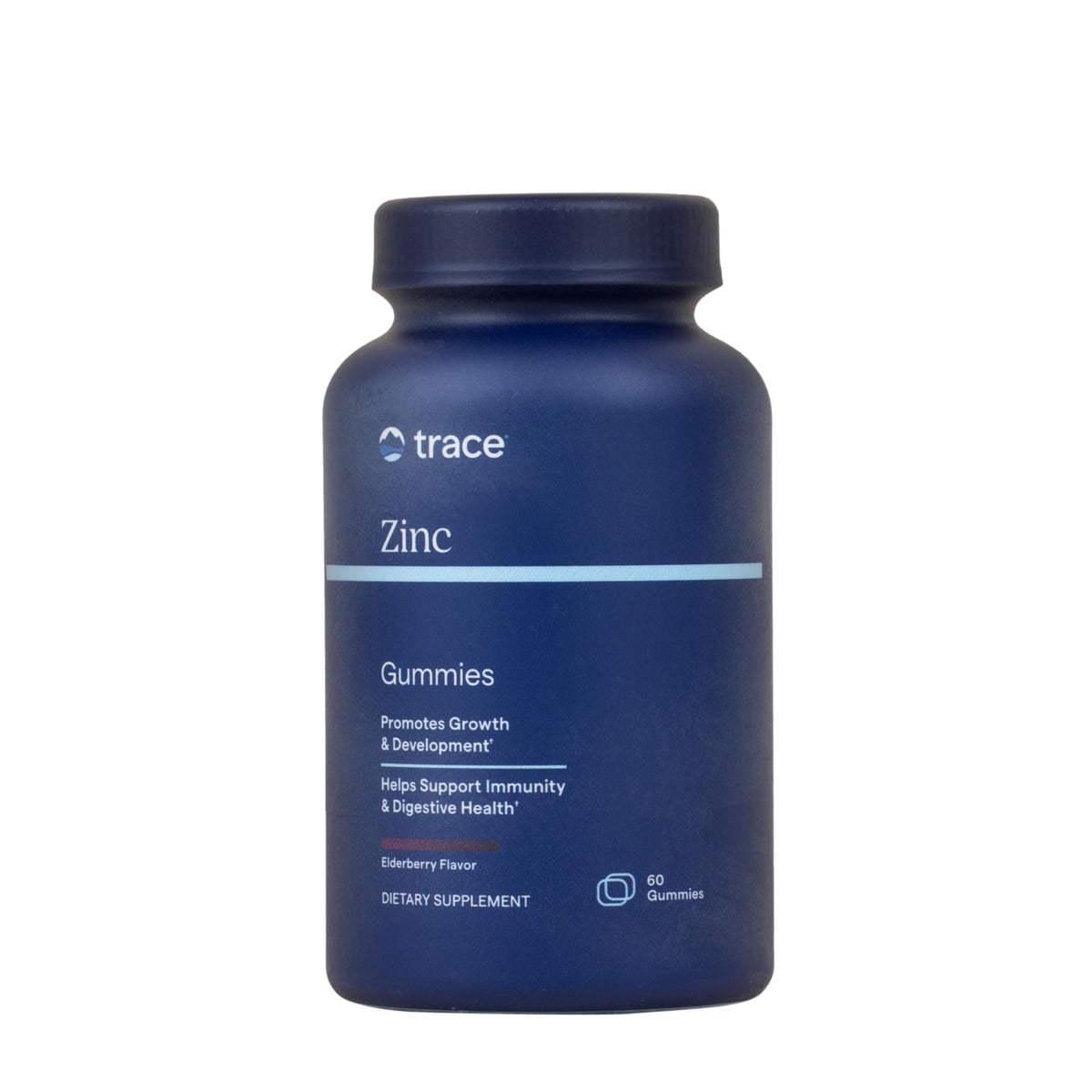 Trace Minerals frente del envase mostrando cantidad y sabor elderberry