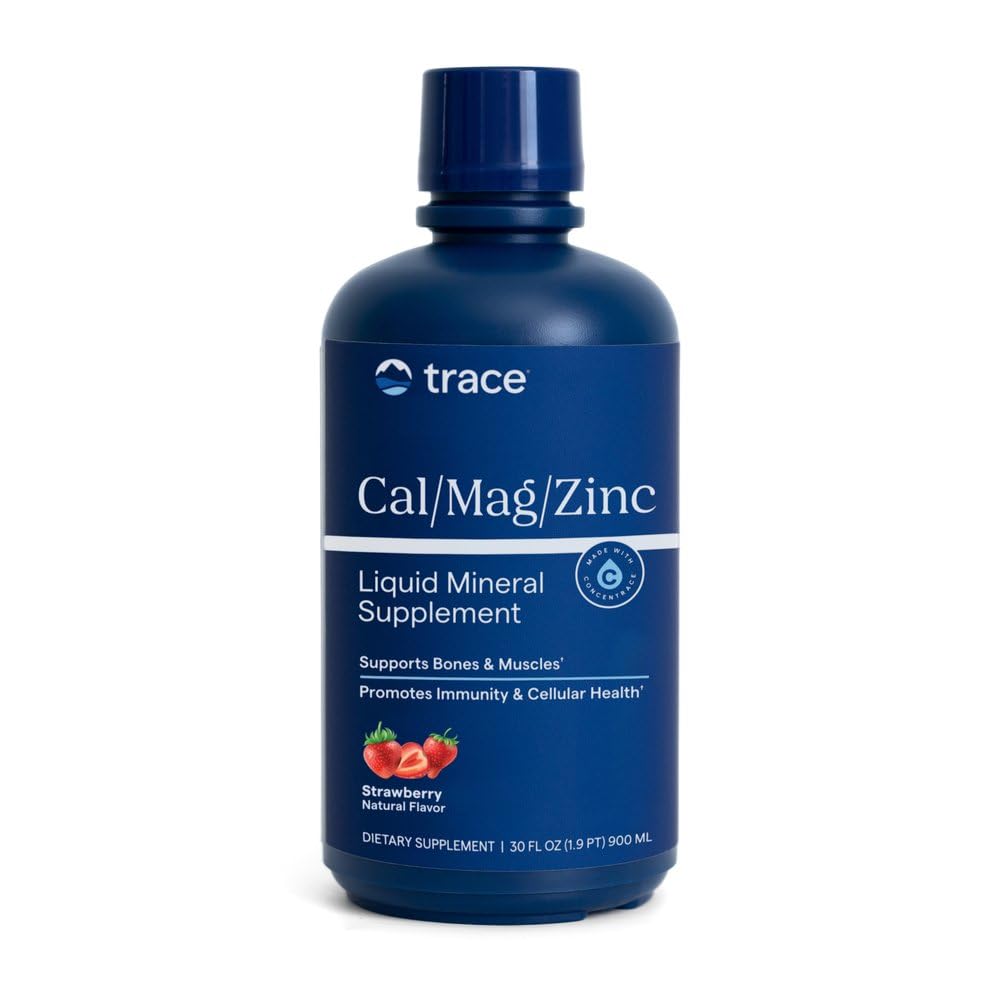 Trace Minerals envase frontal sabor fresa mostrando tamaño y diseño atractivo