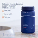 Trace Minerals gominolas textura cercana mostrando superficie suave y apetecible