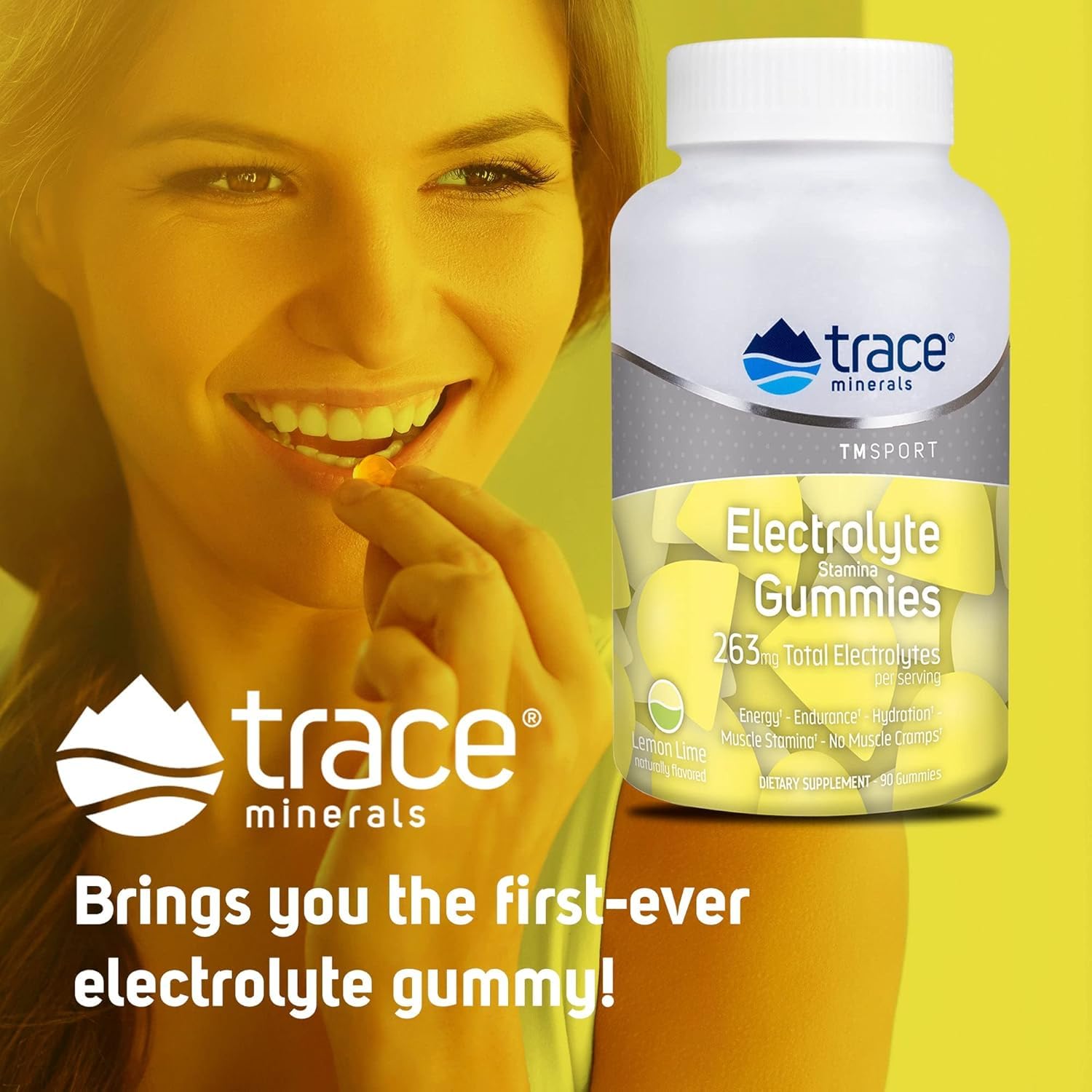 Gomitas Trace Minerals en mano para comparar tamaño y facilidad de masticar, ideal para llevar
