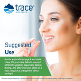 Trace Minerals frasco abierto con gomitas visibles listo para llevar