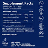 Trace Minerals gotas vertidas en vaso para mezcla fácil y consumo diario