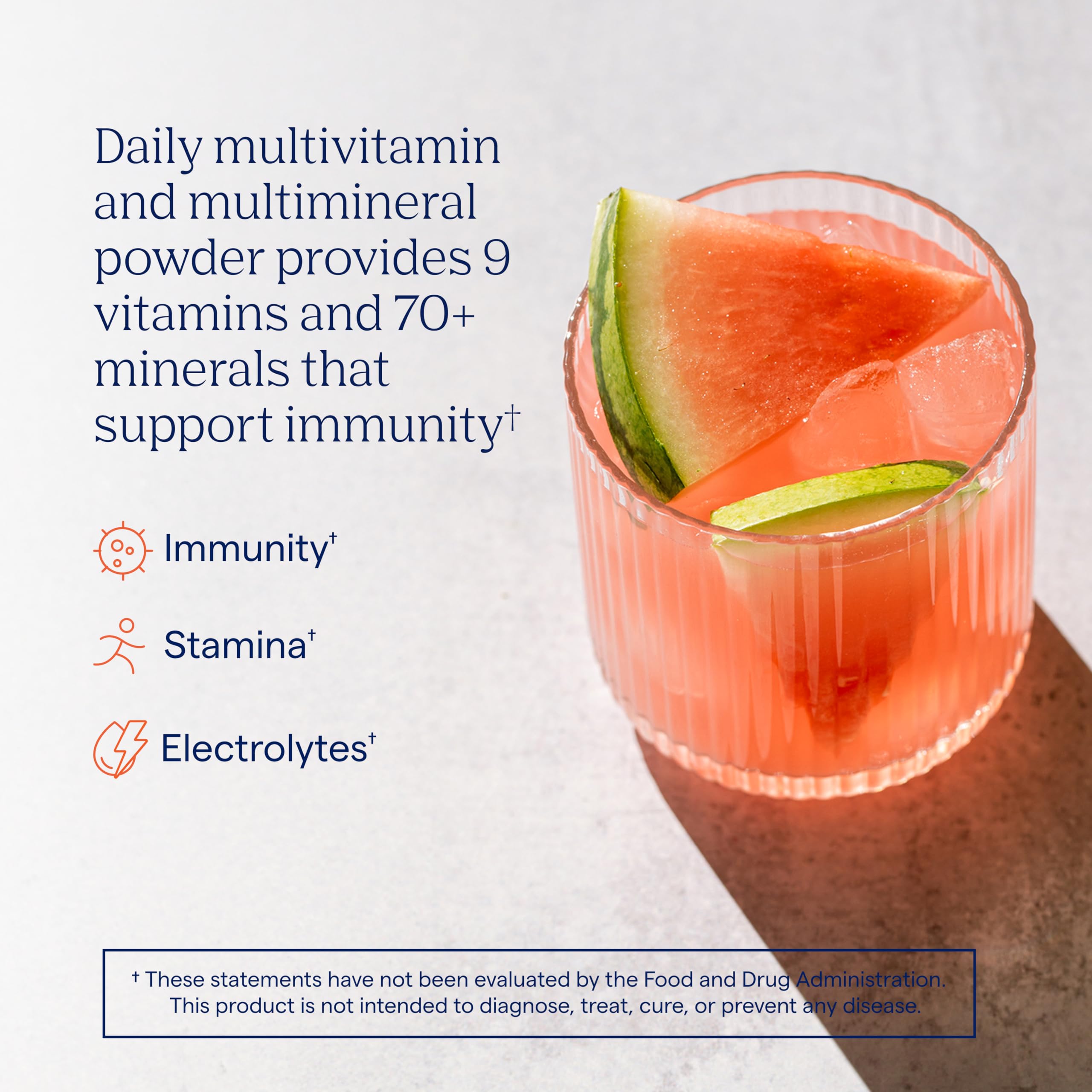 Trace Minerals polvo textura cercana que evidencia disolución fácil y absorción