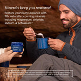 Trace Minerals frasco abierto mostrando cantidad y textura del producto