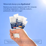 Trace Minerals sobre abierto con polvo listo para mezclar y facilidad