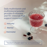 Trace Minerals sobre abierto con polvo, textura visible y fácil disolución