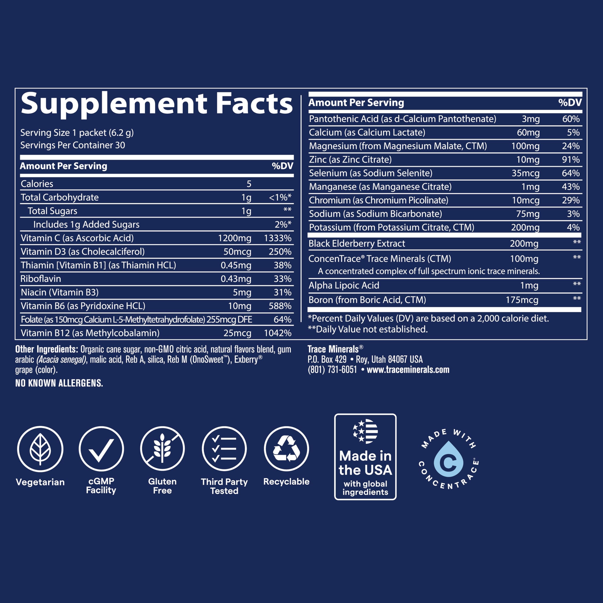 Trace Minerals bebida Lemon Berry en vaso listas para hidratar después de entrenar