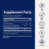 Trace Minerals tamaño del envase 7.9 oz comparado con una mano para escala