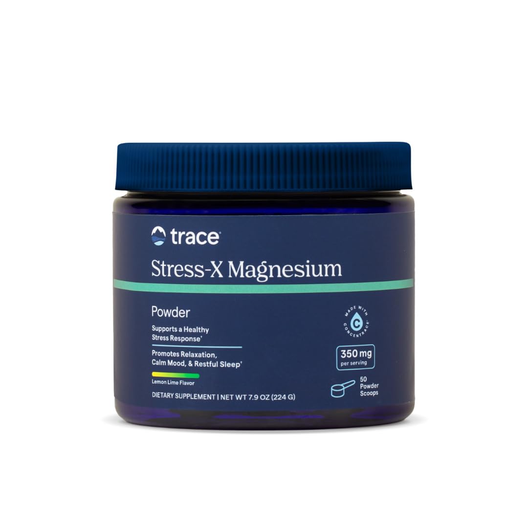Trace Minerals envase frontal mostrando 350 mg por porción y sabor limón-lima
