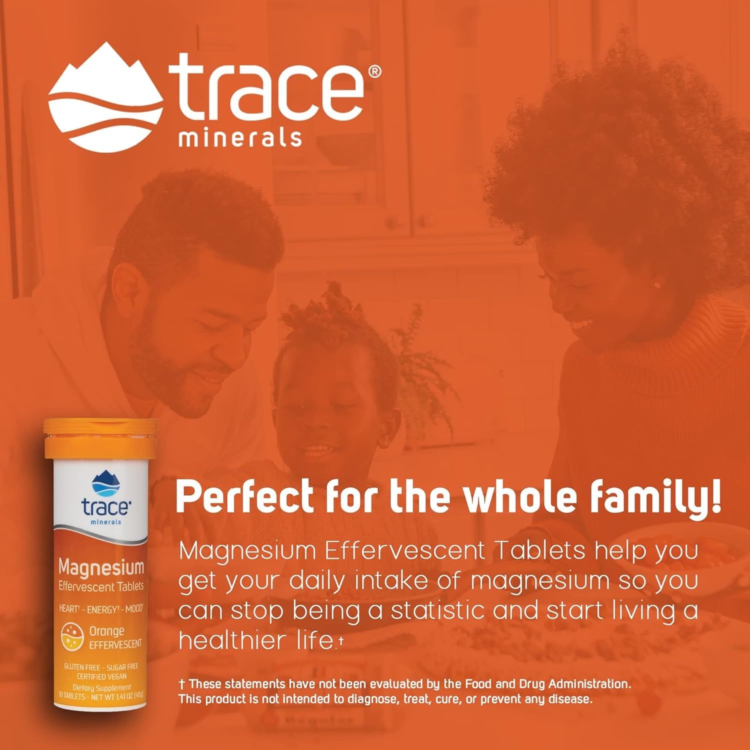 Trace Minerals primer plano de la textura de la tableta efervescente