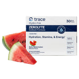 Trace Minerals frente del empaque mostrando 30 sobres y beneficio de conveniencia