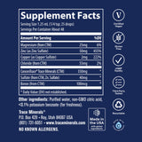 Trace Minerals botella en mano para comparar tamaño y porciones