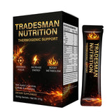 TRADESMAN NUTRITION empaque frontal mostrando 30 sachets y beneficios