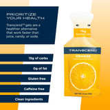 Transcend gel en uso por ciclista beneficiando energía instantánea