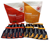 Transcend empaque frontal mostrando surtido naranja y fresa y beneficios portátiles