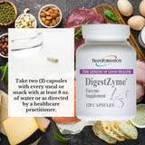 TRANSFORMATION persona tomando DigestZyme con alimento para digestión cómoda