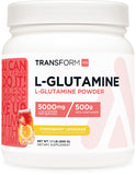 TransformHQ envase frontal sabor Strawberry Lemonade mostrando etiqueta y beneficio de sabor