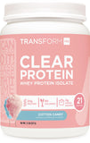 TransformHQ envase frontal Cotton Candy mostrando etiqueta y 21 servicios