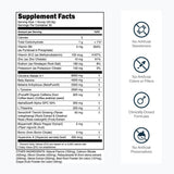 Transparent Labs textura del polvo Bulk Black cercana, muestra pureza y solubilidad superior
