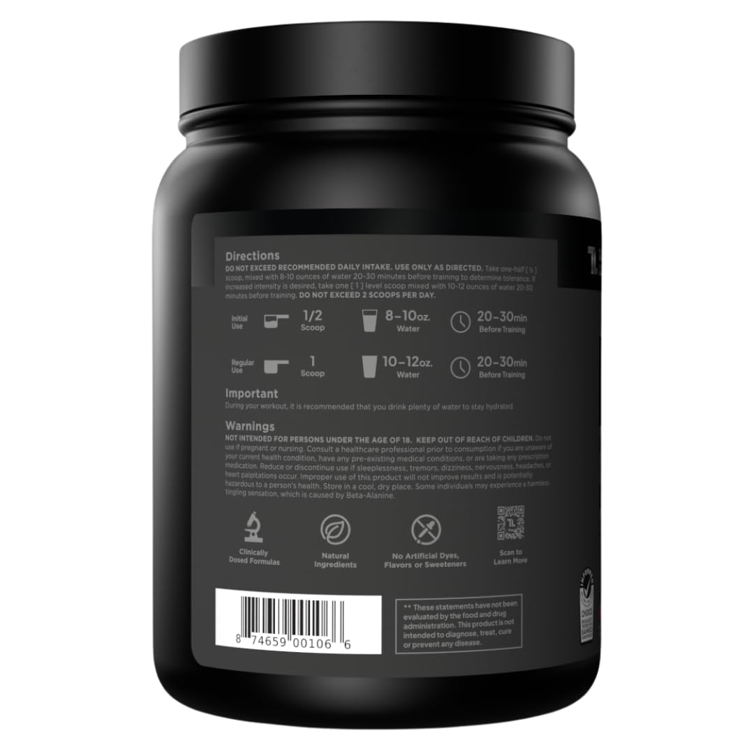 Transparent Labs atleta usando Bulk Black en el gimnasio para energía y enfoque durante el entrenamiento