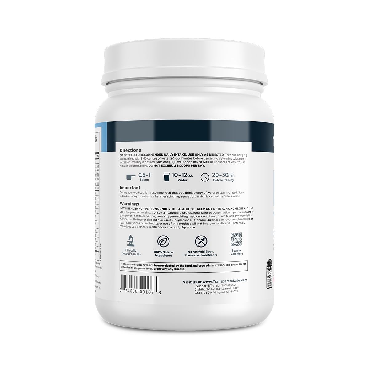Transparent Labs producto junto a sandía representando sabor natural