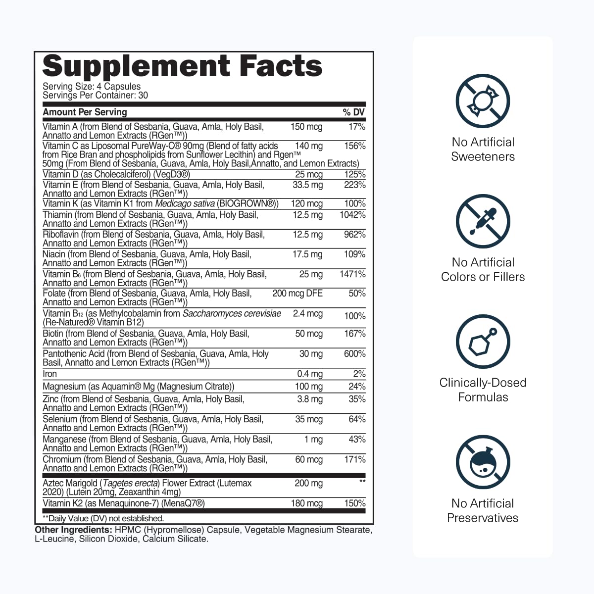 Transparent Labs etiqueta ingredientes detallados para transparencia
