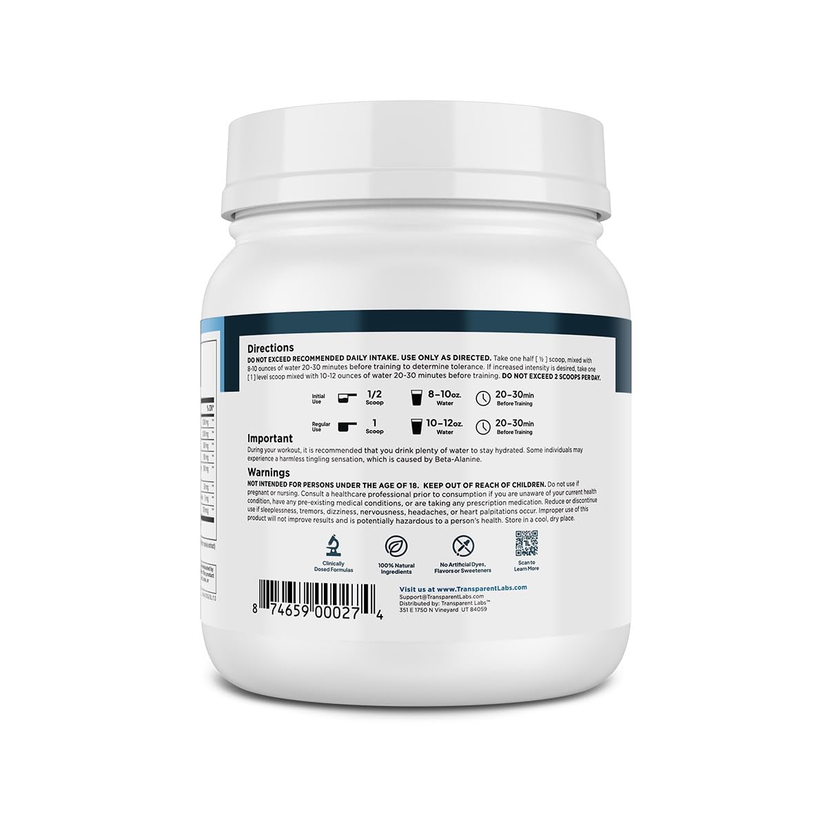 Escena lifestyle: persona entrenando tras tomar Transparent Labs para enfoque