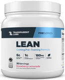 Transparent Labs envase frontal mostrando diseño y 30 servicios para rendimiento