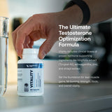 Transparent Labs Vitality etiqueta lateral con lista de ingredientes y beneficios