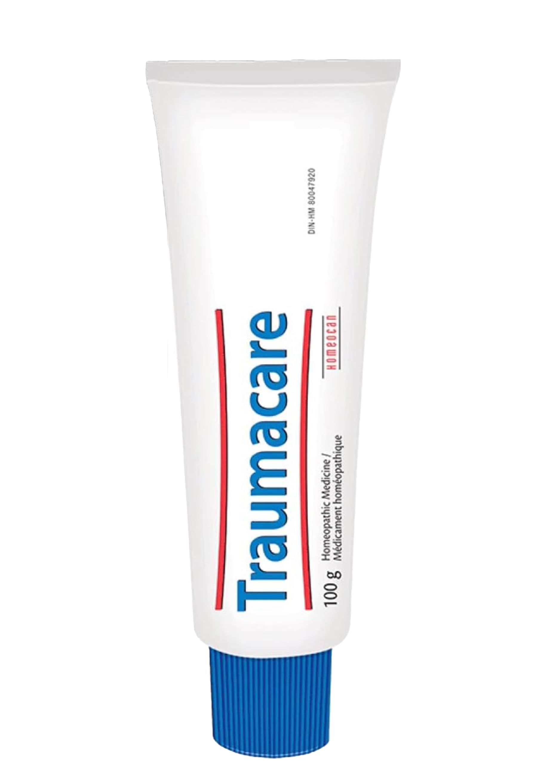 Traumacare crema frontal mostrando envase y facilidad de uso