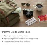 TRAVELSANA etiqueta con lista de ingredientes para transparencia y confianza