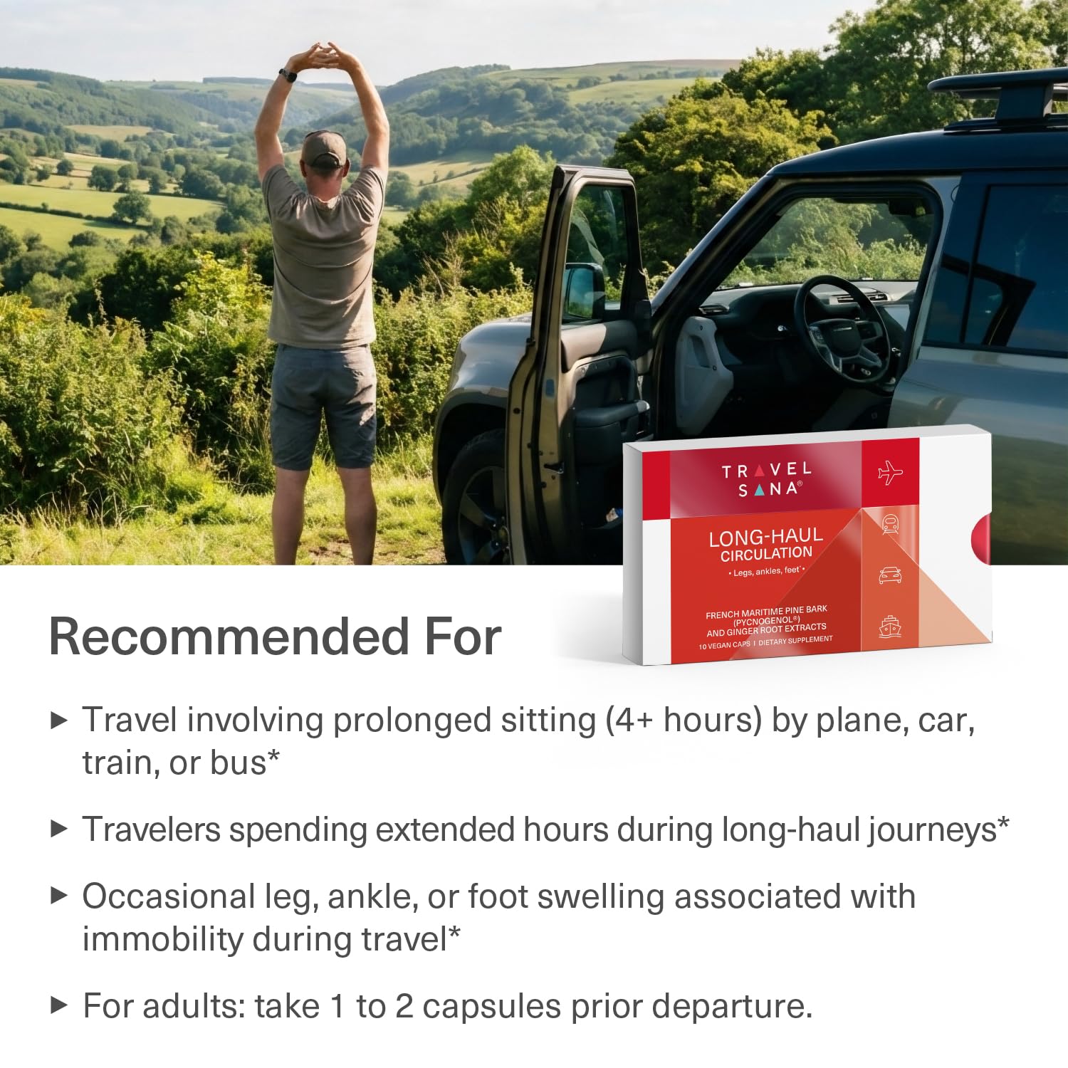 TRAVELSANA envase dentro de maletín de viaje para comodidad en desplazamientos