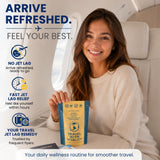 TravelVita cápsulas alineadas mostrando tamaño y facilidad de uso