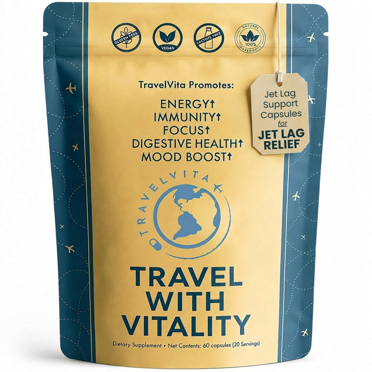 TravelVita frente del empaque compacto ideal para equipaje