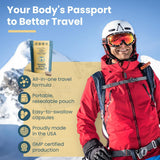 TravelVita ingredientes en polvo resaltando origen natural y pureza