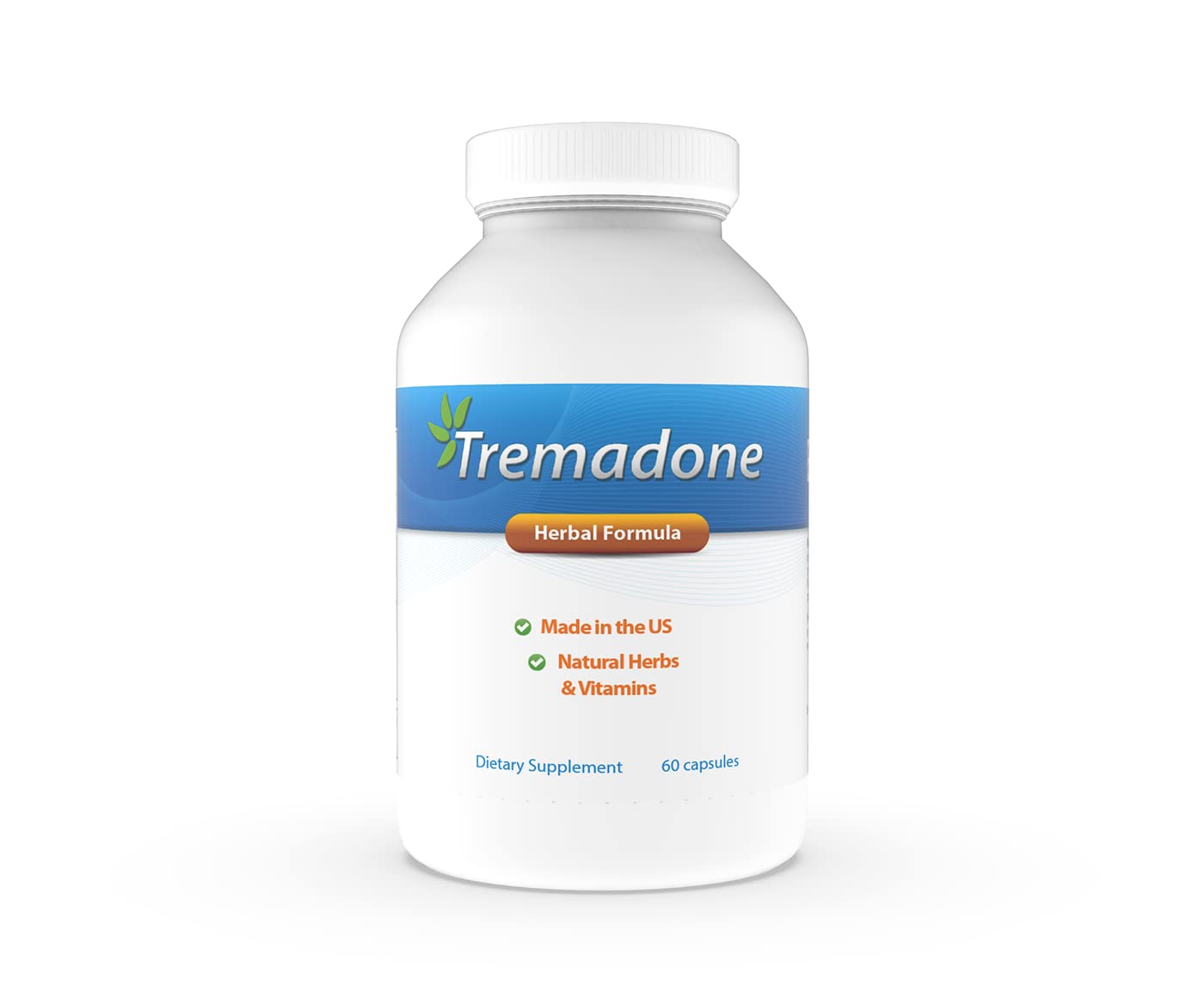 Tremadone frasco frontal mostrando diseño y recomendación de uso