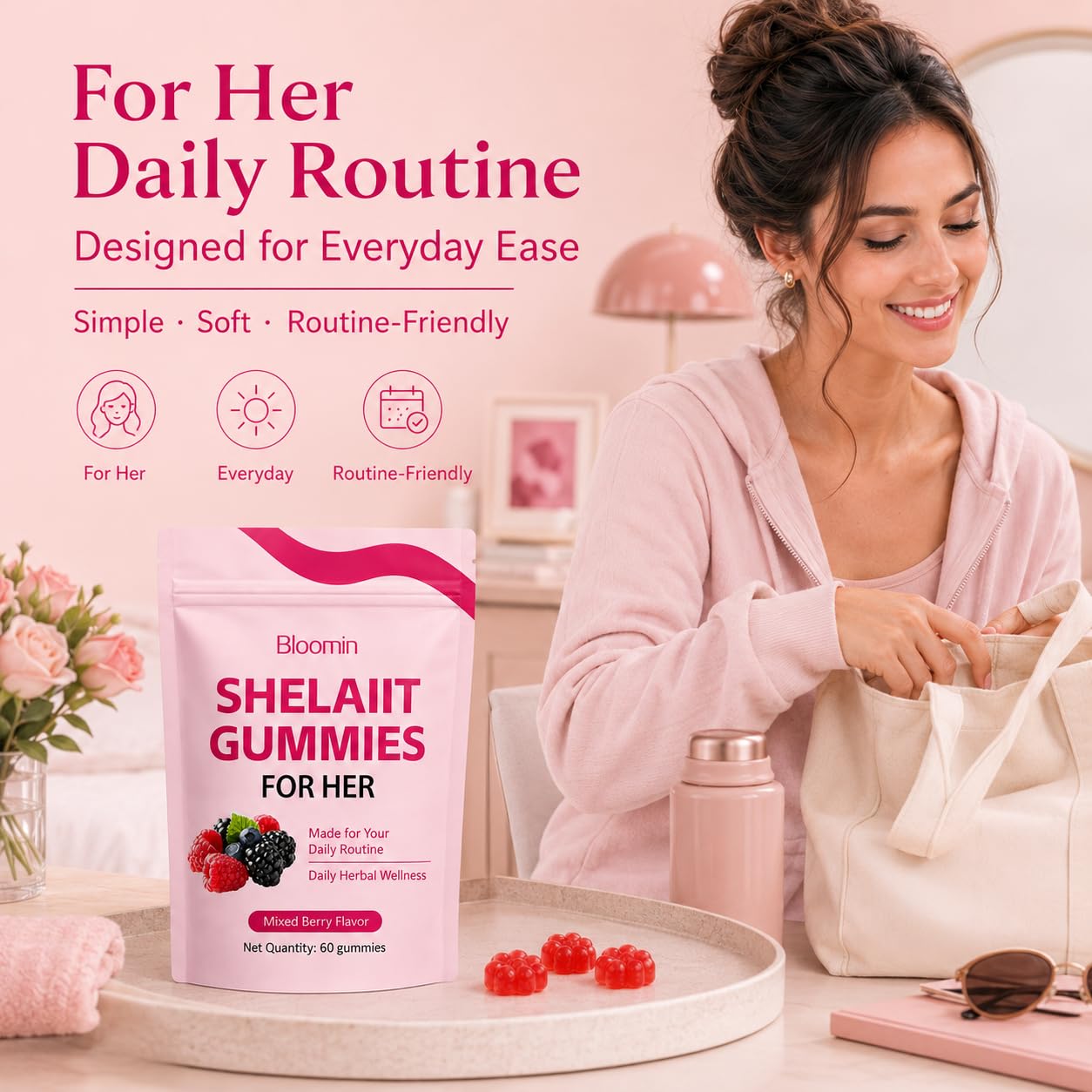 Treuil gomita en primer plano destacando textura masticable y atractivo sabor mixed berry