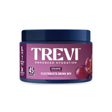 TREVI envase frente 45 cucharadas mostrando sabor uva y fácil preparación