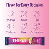 TREVI etiqueta con lista de ingredientes y beneficios visibles