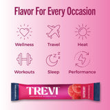 TREVI etiqueta nutricional destacando electrolitos y vitaminas