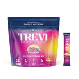 TREVI empaque frontal Berry Lemonade mostrando contenido y beneficios