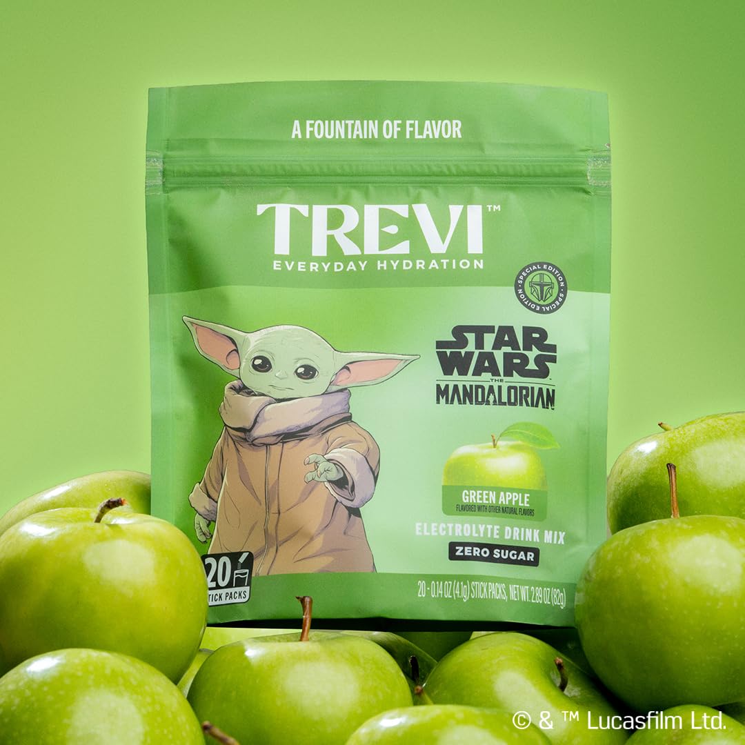 TREVI sobre abierto detalle de sachet listo para disolver y transportar