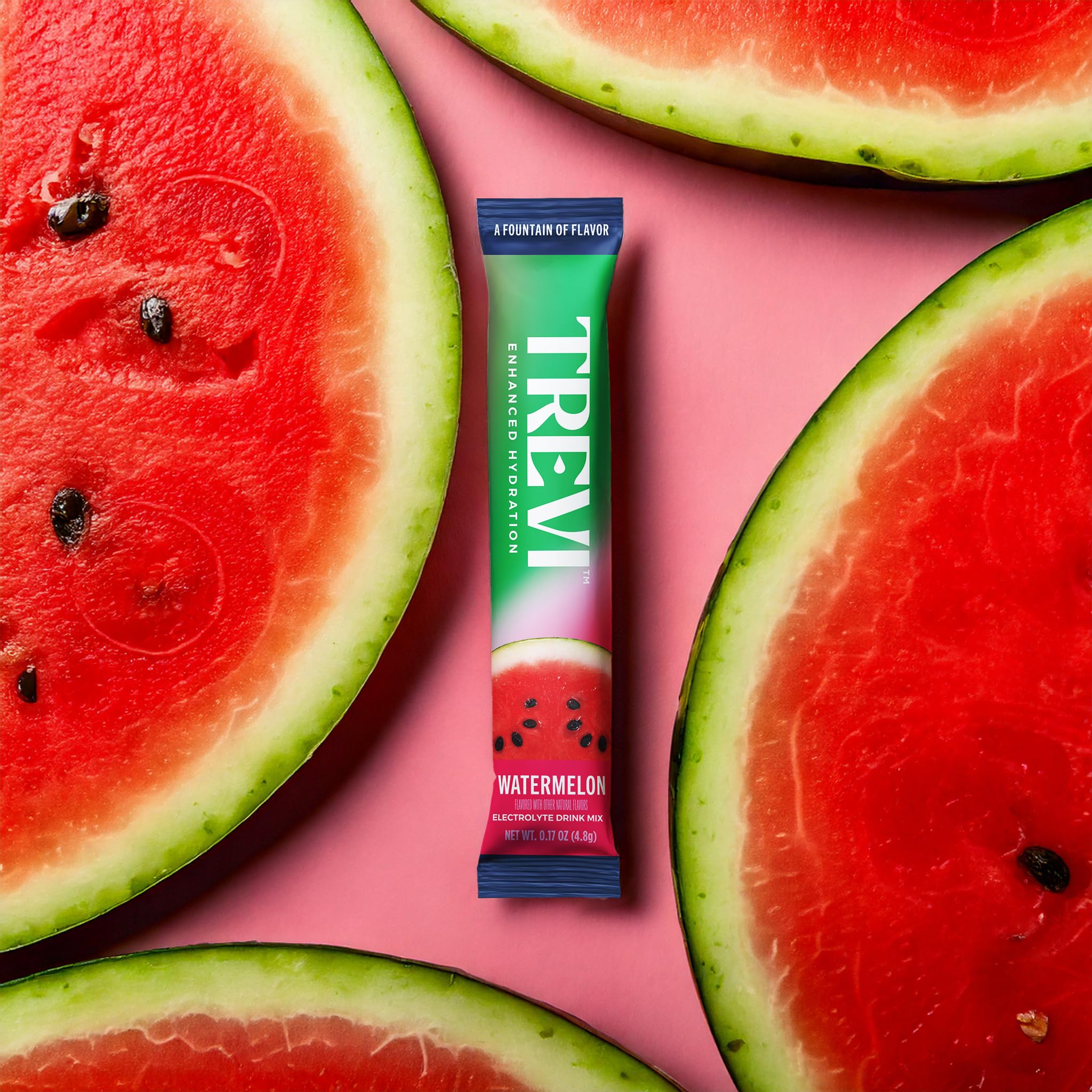 TREVI sobre individual watermelon abierto listo para mezclar, facilita control de porción