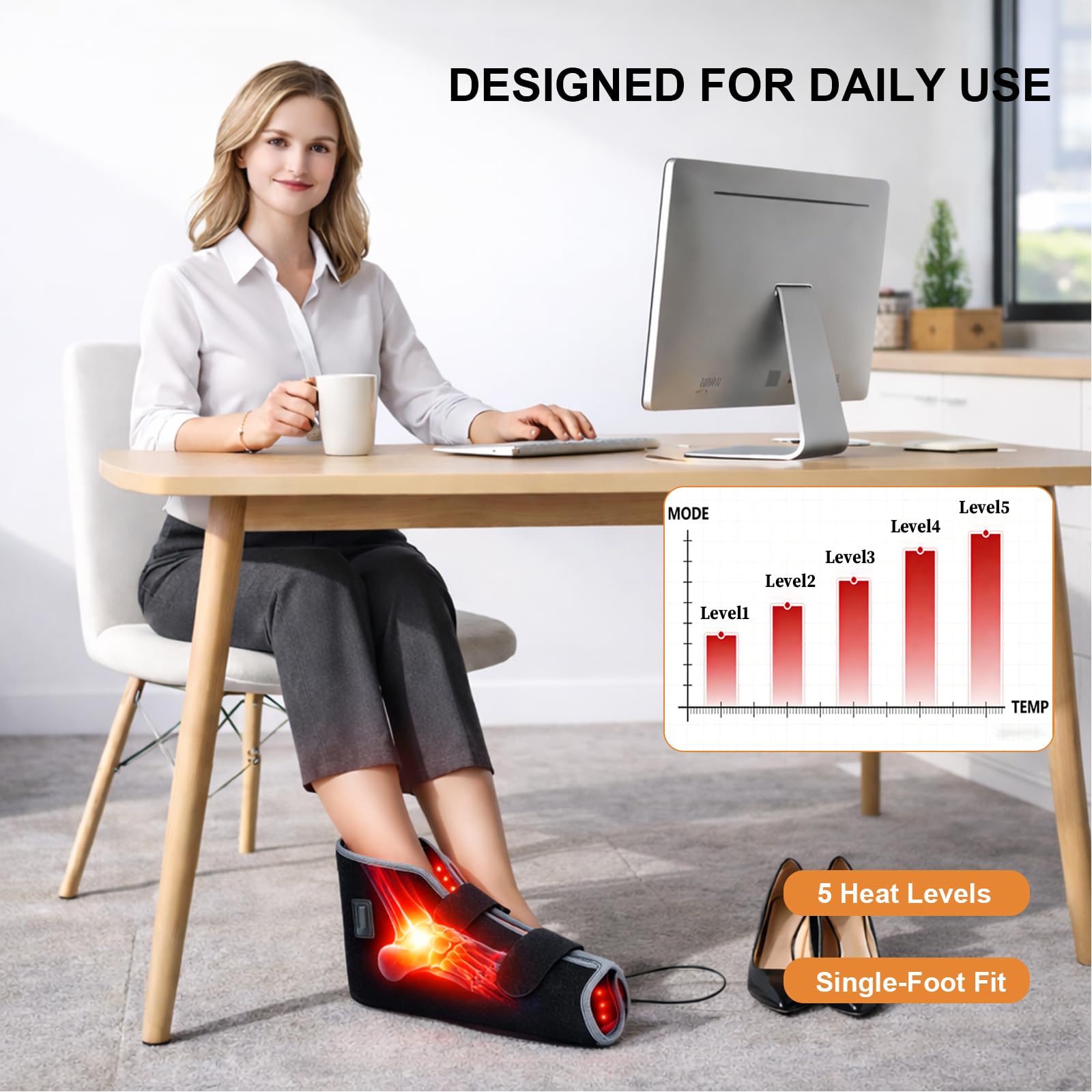 Trewf enfoque en talón y arco, ajuste ergonómico y soporte