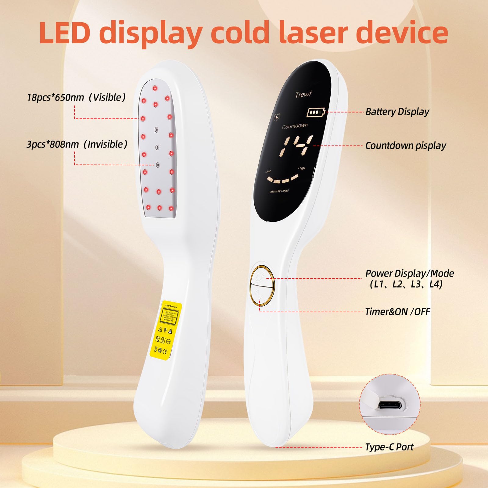 Trewf aplicando luz en perro con postura cómoda y sesión controlada