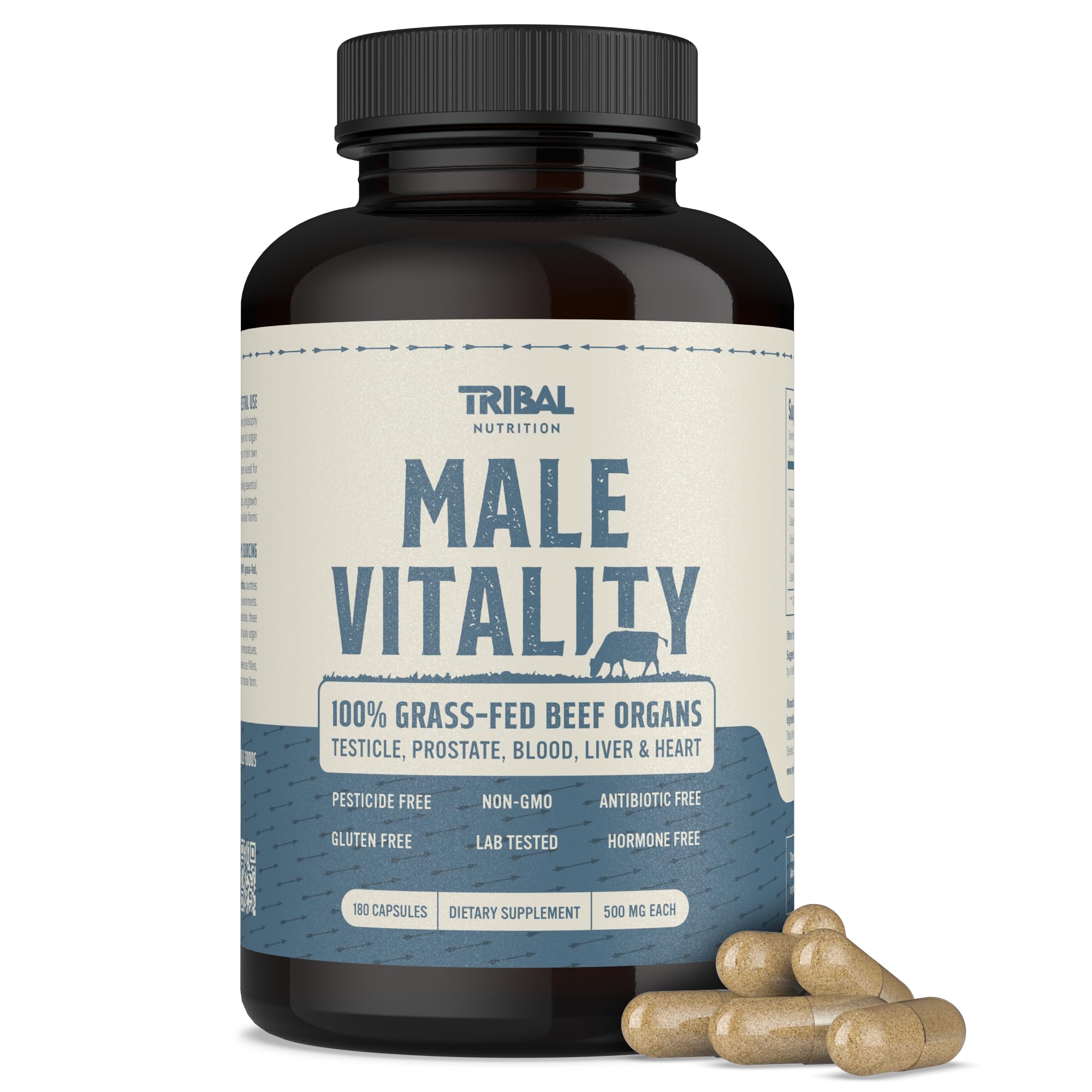 Tribal Nutrition envase frontal resaltando mezcla de órganos y beneficios