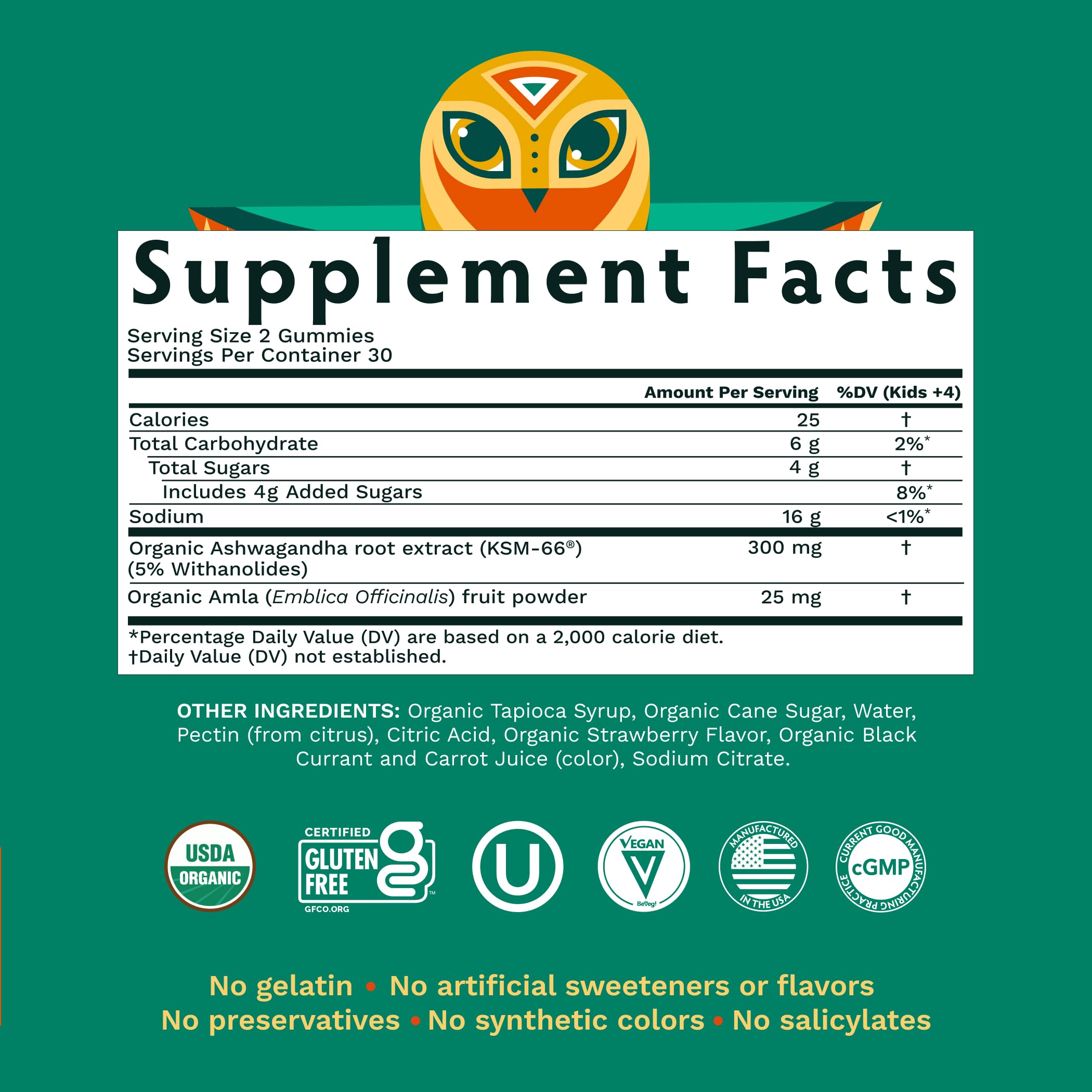 TRIBE ORGANICS comparación de tamaño y cantidad por frasco para dosificación