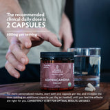 TRIBE ORGANICS etiqueta con ingredientes y estandarización 5% withanolides