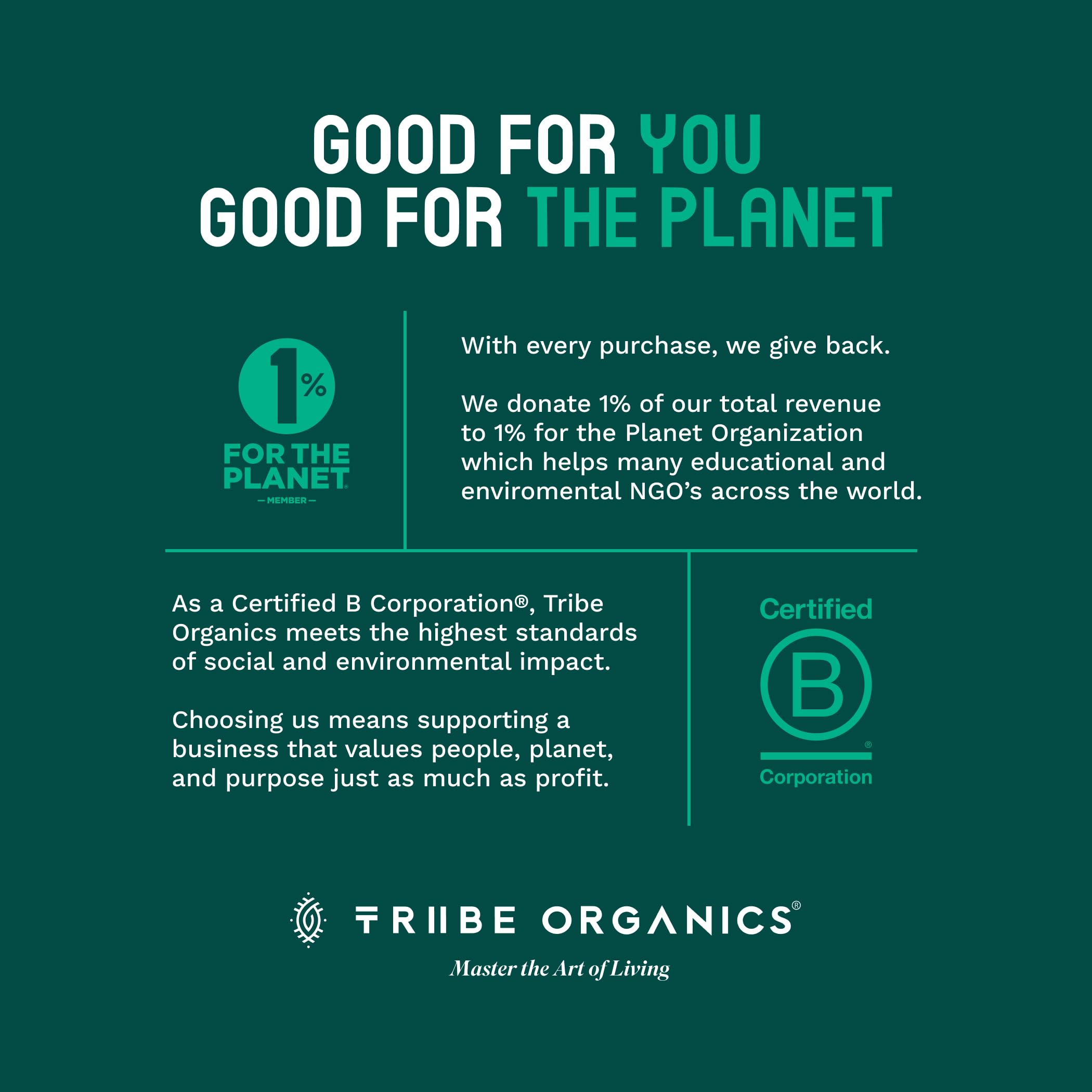TRIBE ORGANICS presentación y empaque eco amigable listo para regalo