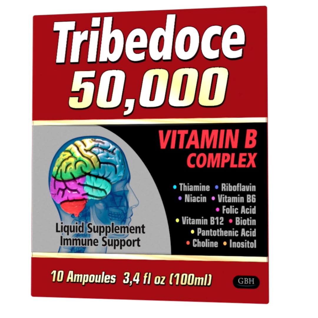Tribedoce ampolla frontal mostrando dosificación y beneficio de absorción rápida